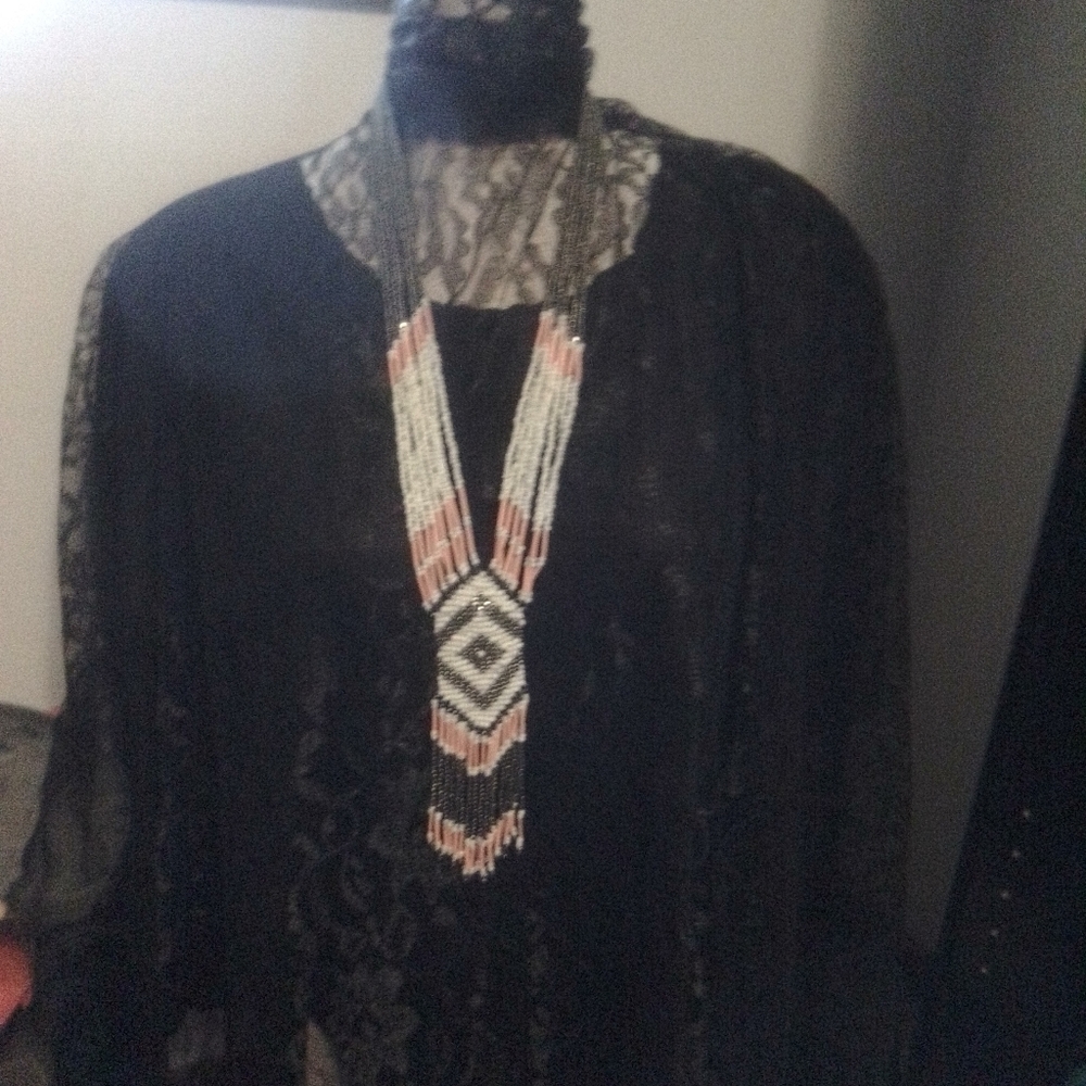 Hand beaded Native necklace